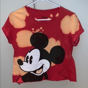 Cropped mickey mouse shirt!